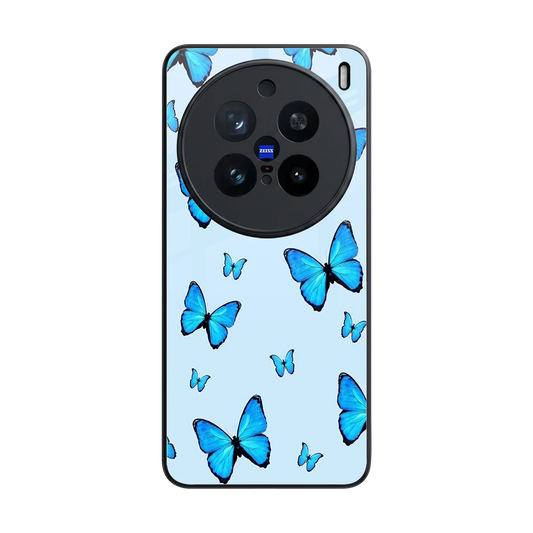 Gimme Butterflies Aesthetic back phone cover | glass case for vivo x200 pro