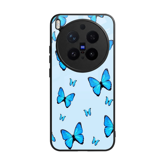 Gimme Butterflies Aesthetic back phone cover | glass case for vivo x300 pro