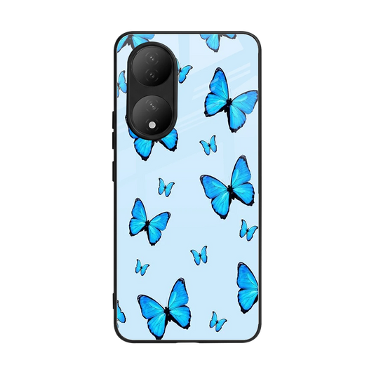 Gimme Butterflies Aesthetic back phone cover | glass case for Vivo-y100