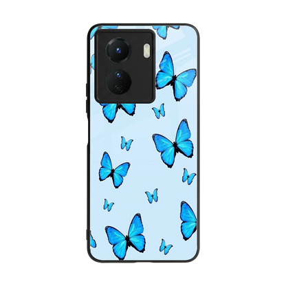 Gimme Butterflies Aesthetic back phone cover | glass case for vivo y16