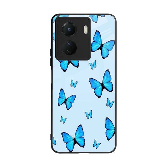 Gimme Butterflies Aesthetic back phone cover | glass case for vivo y16