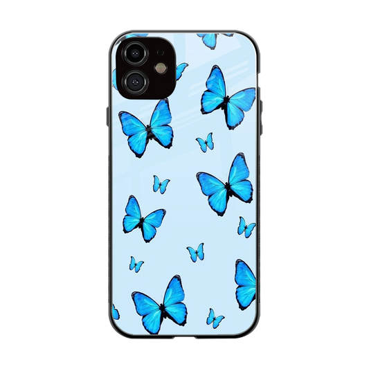 Gimme Butterflies Aesthetic back phone cover | glass case for iphone 12