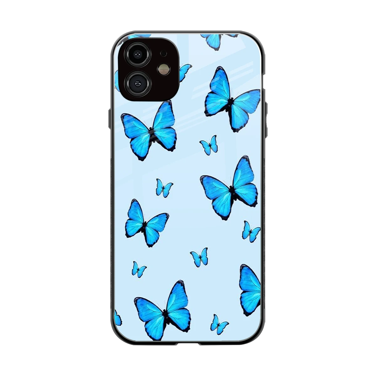 Gimme Butterflies Aesthetic back phone cover | glass case for iphone 11