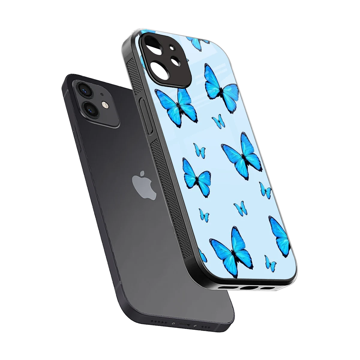 Gimme Butterflies Aesthetic sleek iphone 11 cover with tempered glass back and TPU edges