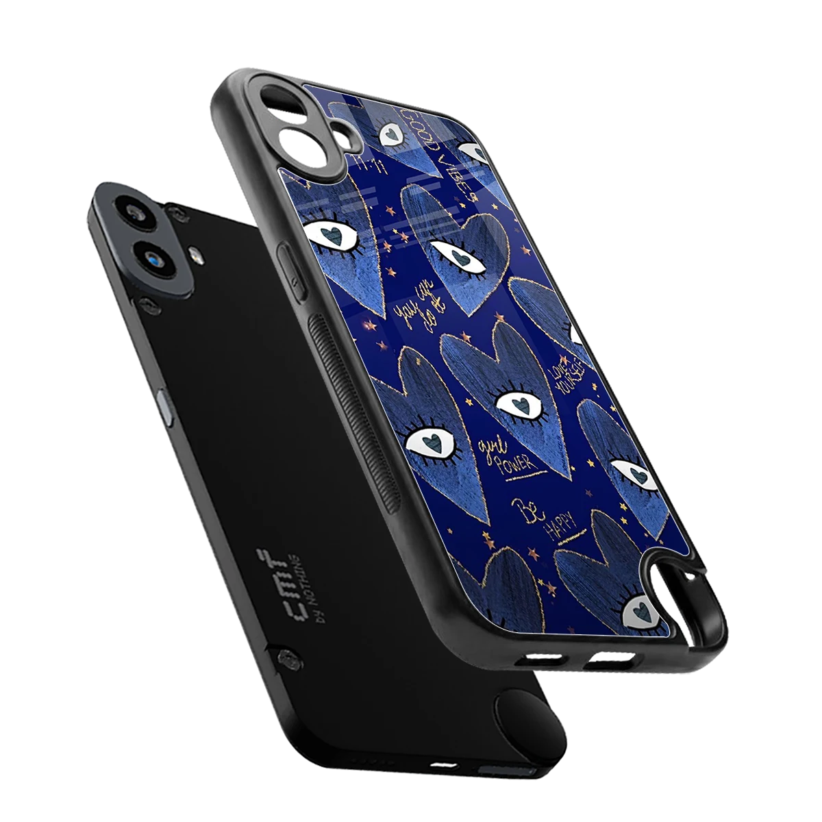 Girl Vision sleek cmf nothing phone 1 cover with tempered glass back and TPU edges