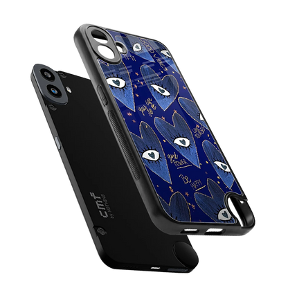 Girl Vision sleek cmf nothing phone 1 cover with tempered glass back and TPU edges