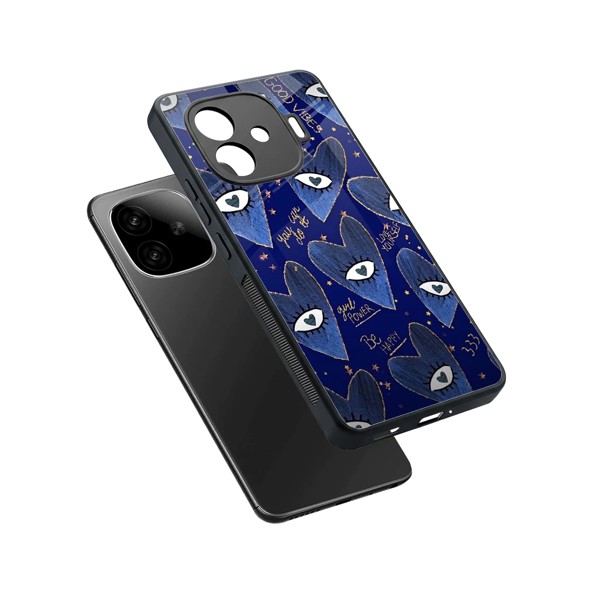 Girl Vision sleek iqoo neo 10r 5g cover with tempered glass back and TPU edges