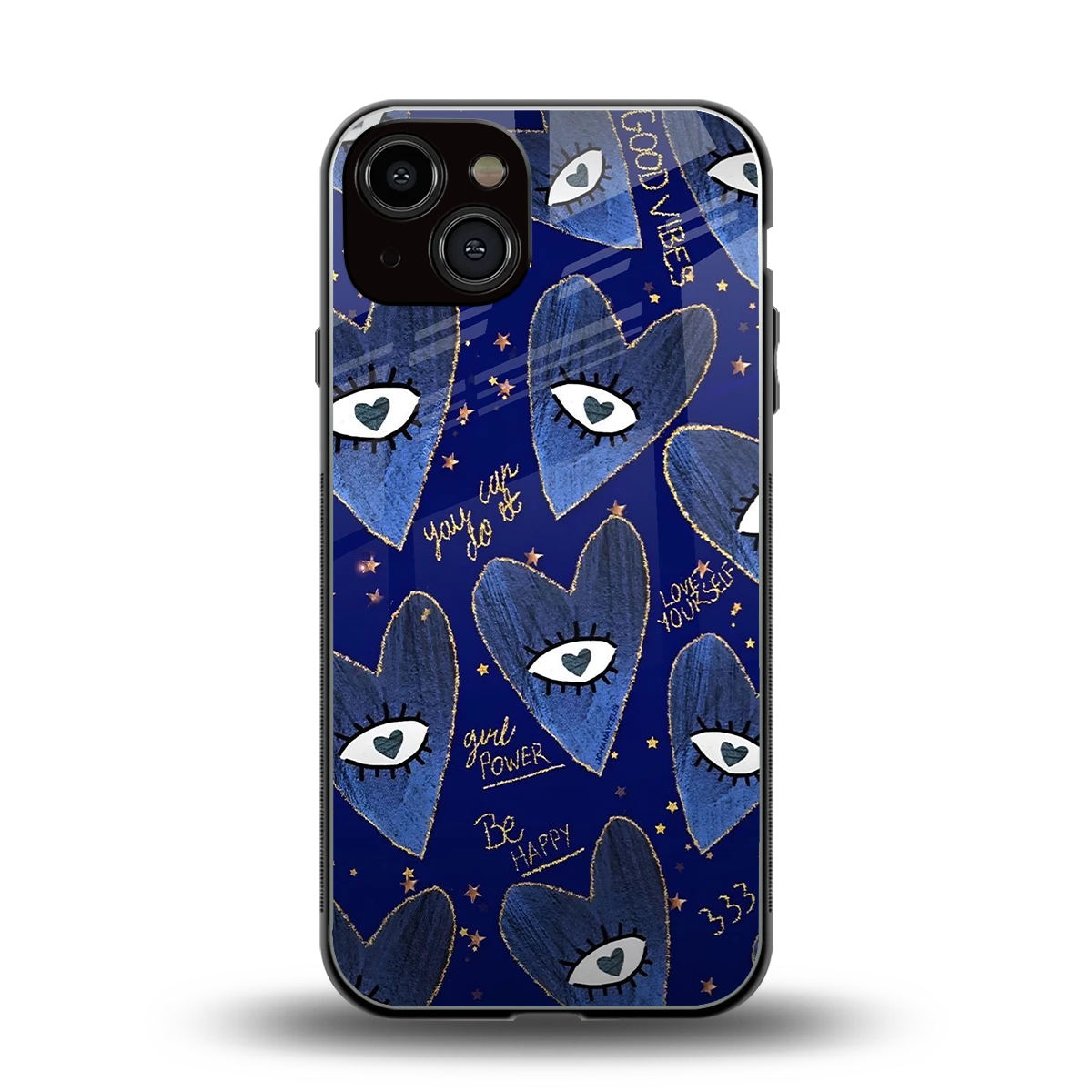 Girl Vision back phone cover | glass case for iphone 13