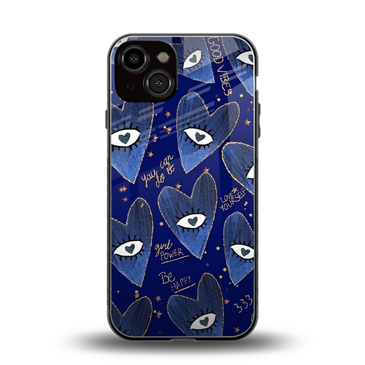 Girl Vision back phone cover | glass case for iphone 13