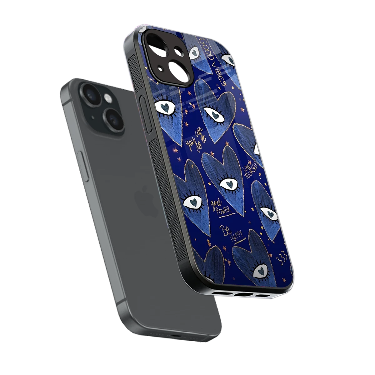 Girl Vision sleek iphone 13 cover with tempered glass back and TPU edges