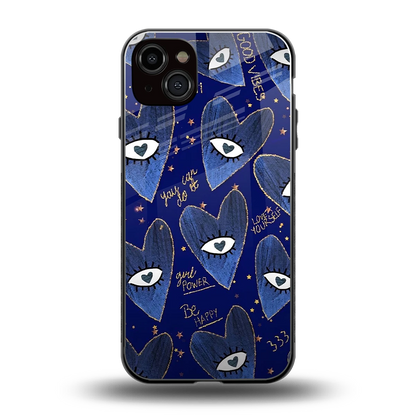 Girl Vision back phone cover | glass case for iphone 14 plus