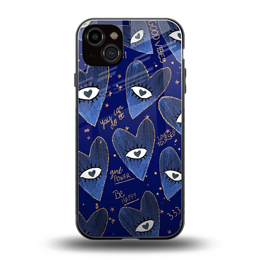 Girl Vision back phone cover | glass case for iphone 14 plus