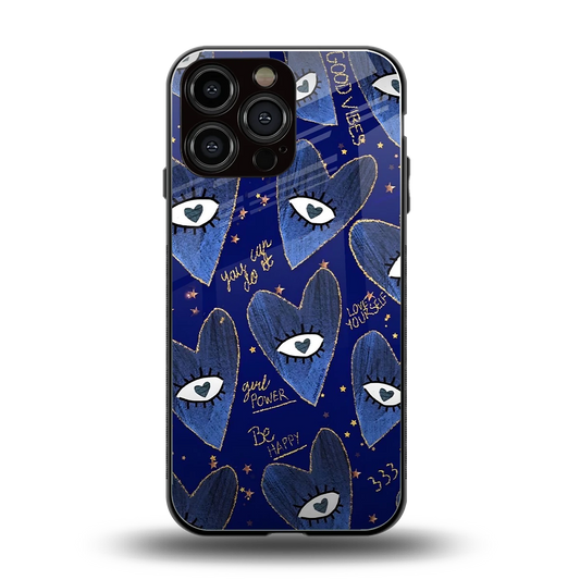Girl Vision back phone cover | glass case for iphone 15 pro max