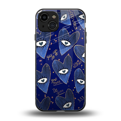 Girl Vision back phone cover | glass case for iphone 15