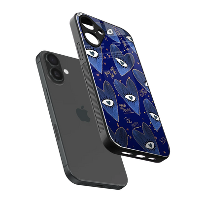 Girl Vision sleek iphone 16 plus cover with tempered glass back and TPU edges