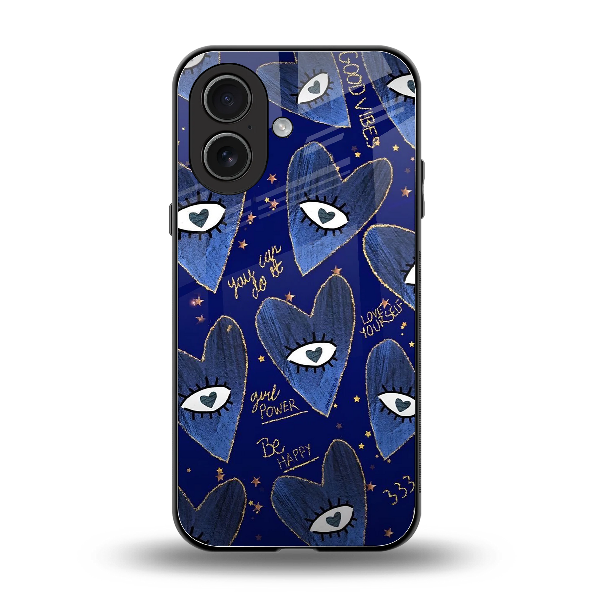 Girl Vision back phone cover | glass case for iphone 17