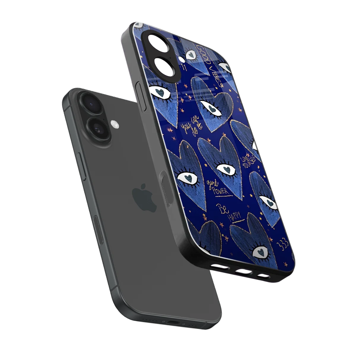 Girl Vision sleek iphone 17 cover with tempered glass back and TPU edges