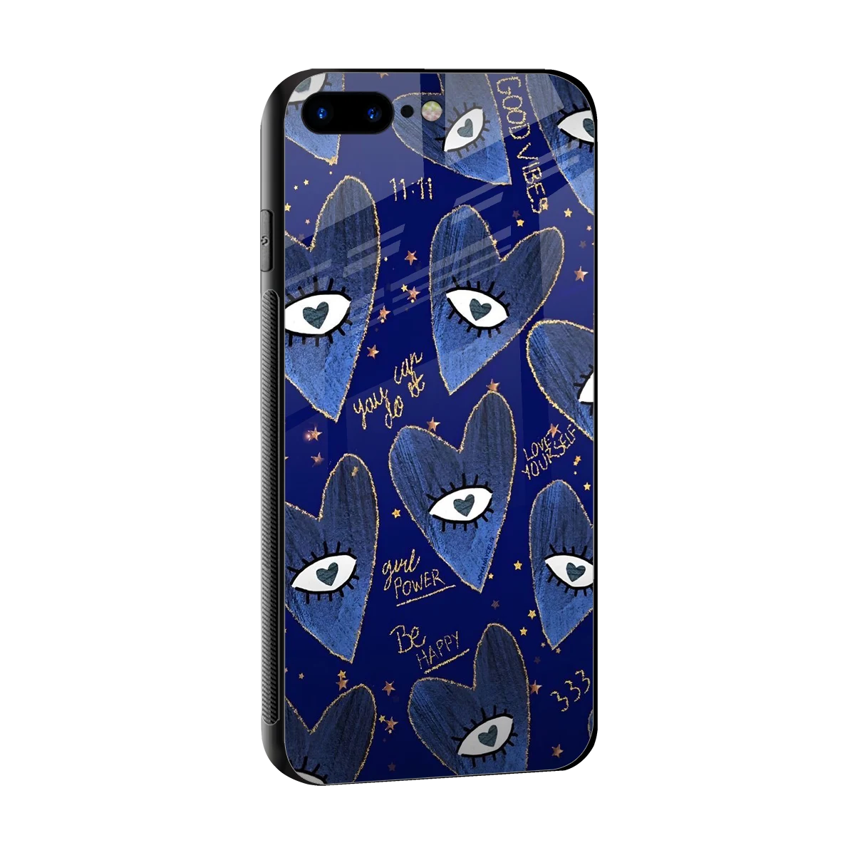 Girl Vision sleek iphone 8 plus cover with tempered glass back and TPU edges