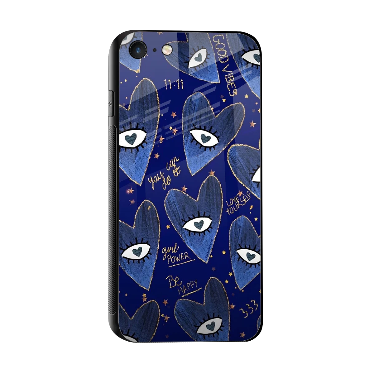 Girl Vision sleek iphone 7 cover with tempered glass back and TPU edges