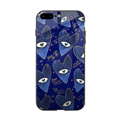 Girl Vision back phone cover | glass case for iphone 8 plus