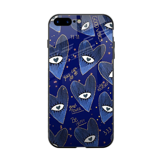 Girl Vision back phone cover | glass case for iphone 8 plus