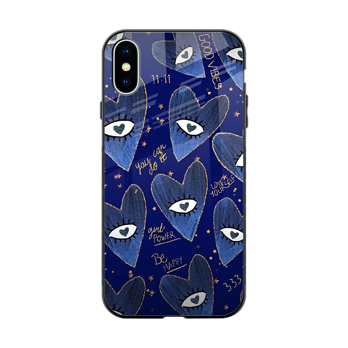 Girl Vision back phone cover | glass case for iphone x