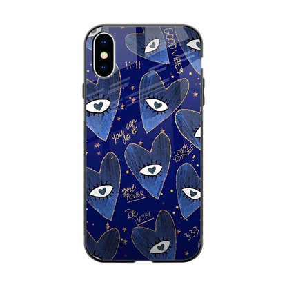 Girl Vision back phone cover | glass case for iphone x