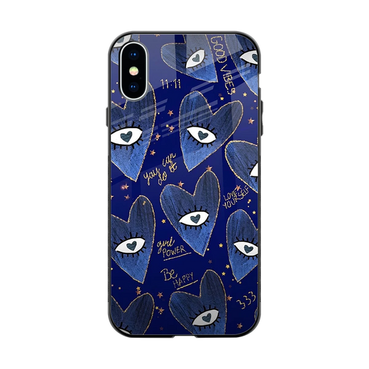 Girl Vision back phone cover | glass case for iphone xs