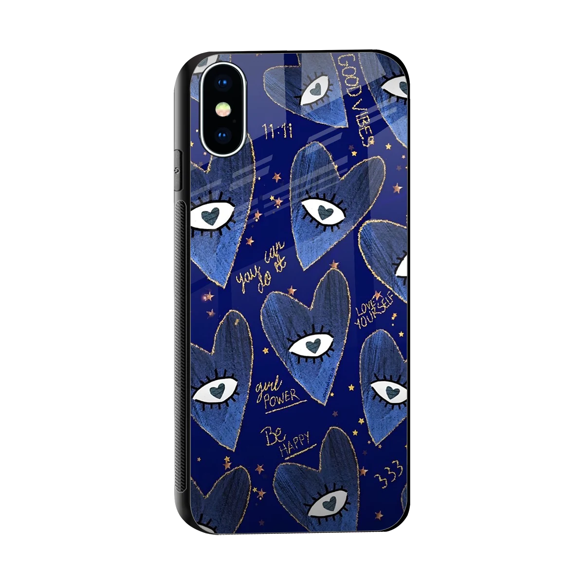 Girl Vision sleek iphone x cover with tempered glass back and TPU edges