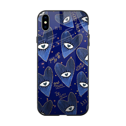 Girl Vision back phone cover | glass case for iphone xs max