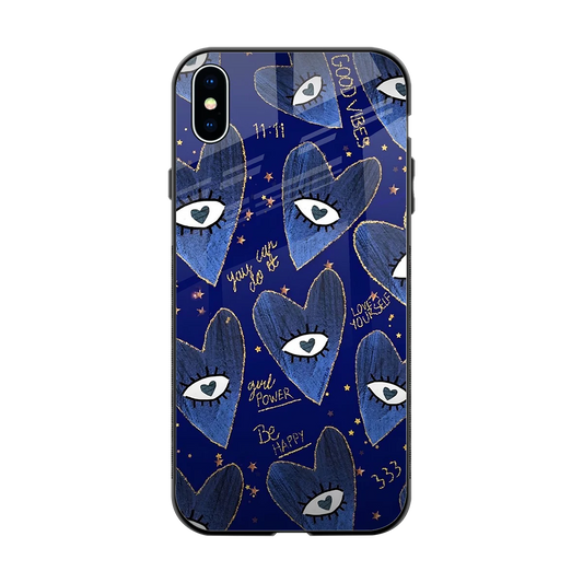 Girl Vision back phone cover | glass case for iphone xs max
