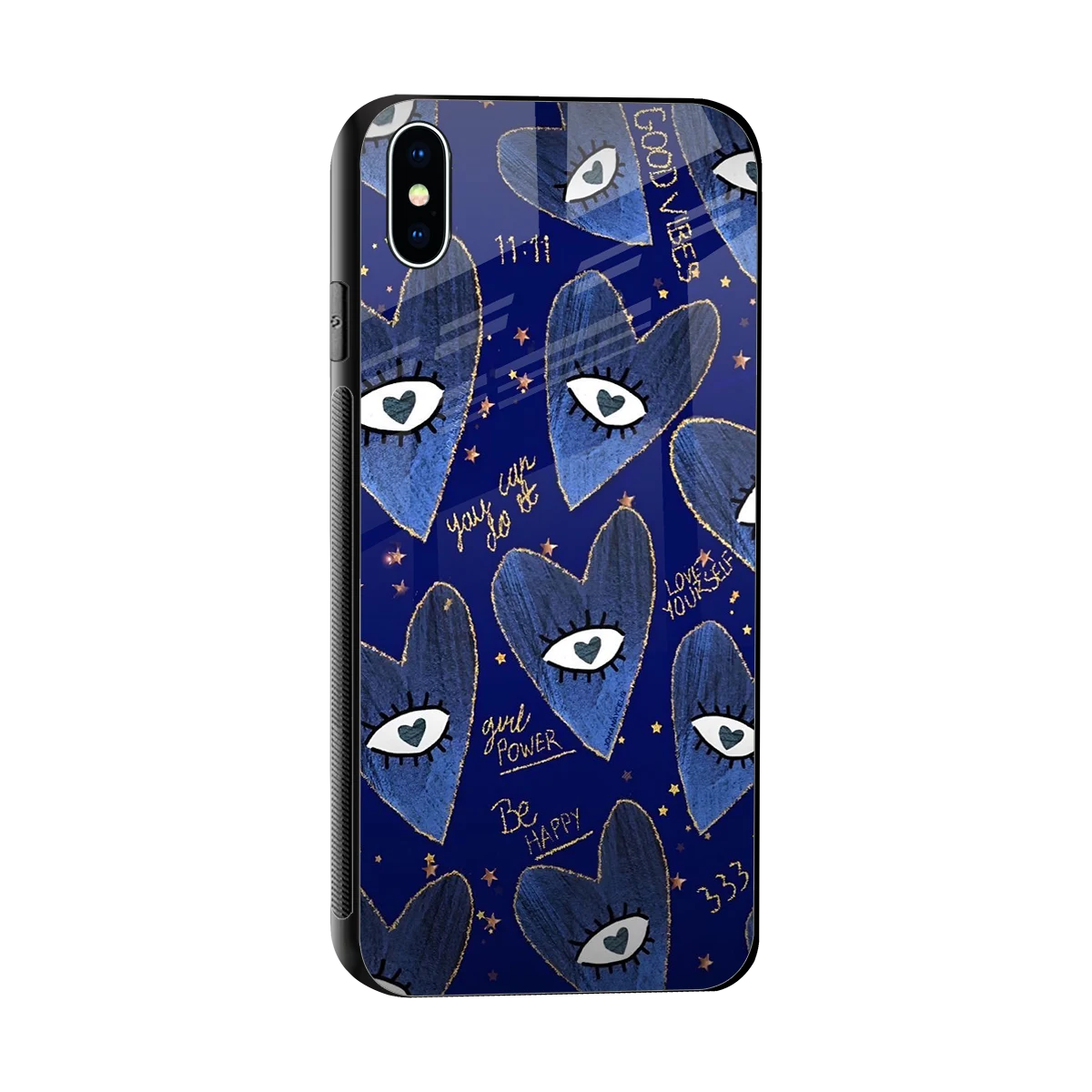 Girl Vision sleek iphone xs max cover with tempered glass back and TPU edges