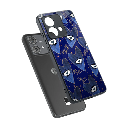 Girl Vision sleek motorola edge 40 neo 5g cover with tempered glass back and TPU edges