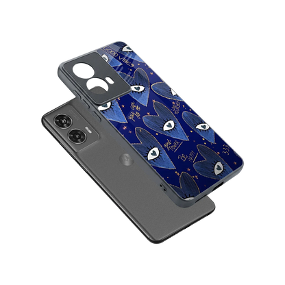 Girl Vision sleek motorola edge 50 fusion cover with tempered glass back and TPU edges