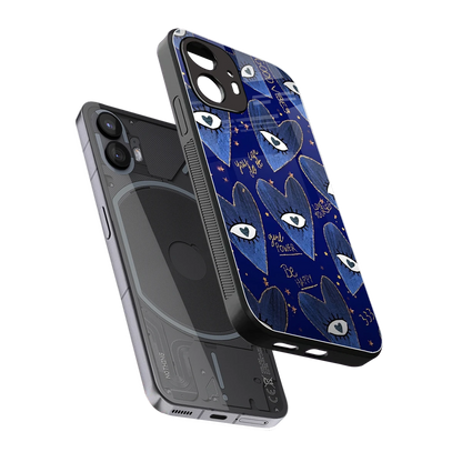 Girl Vision sleek nothing phone 2 cover with tempered glass back and TPU edges