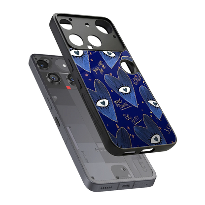 Girl Vision sleek nothing phone 3 cover with tempered glass back and TPU edges