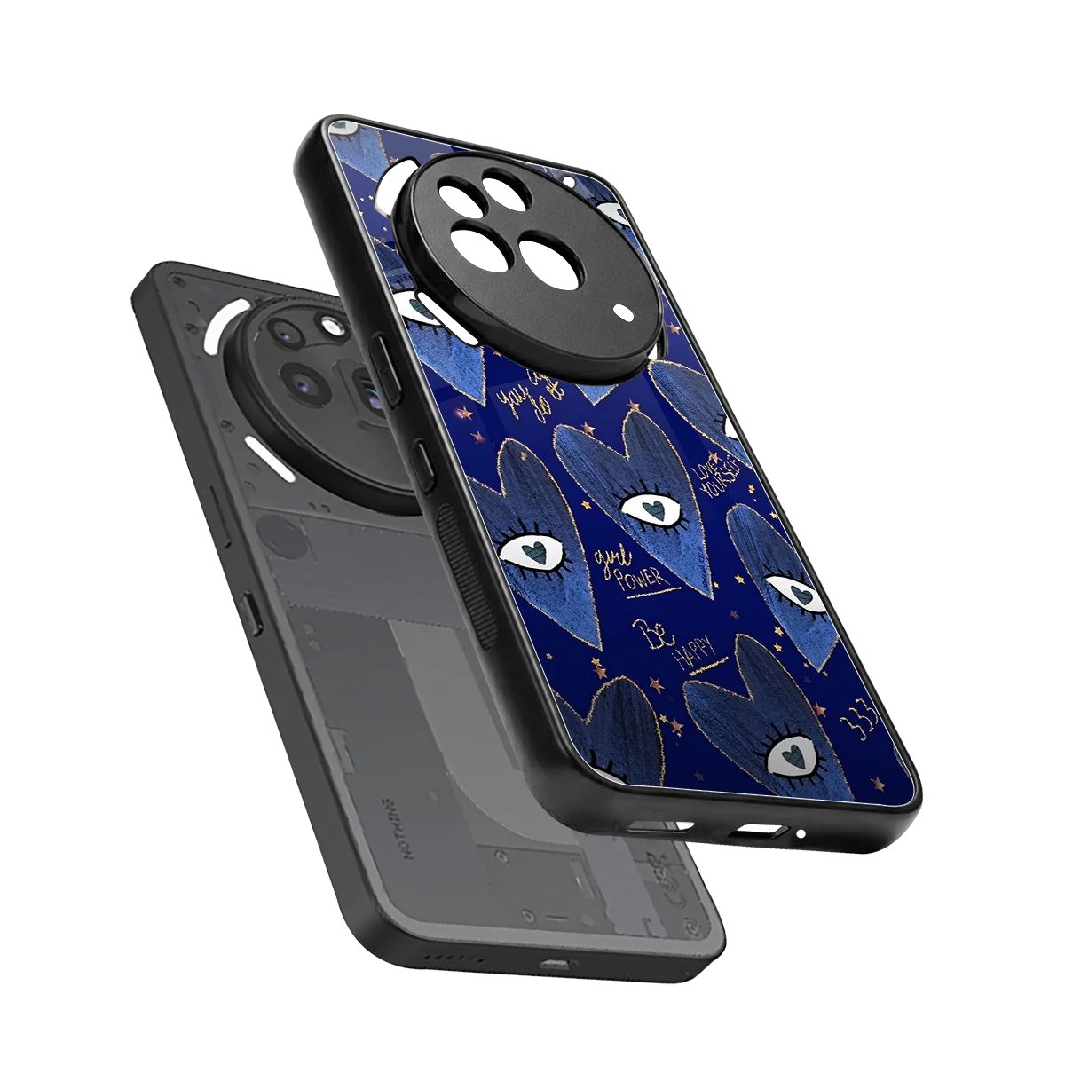 Girl Vision sleek nothing phone 3a pro cover with tempered glass back and TPU edges