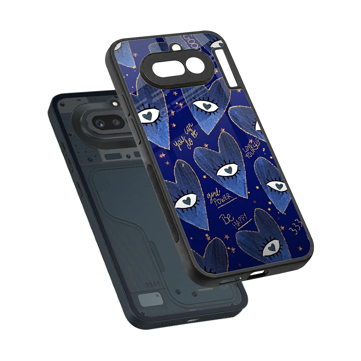 Girl Vision sleek nothing phone 4a cover with tempered glass back and TPU edges