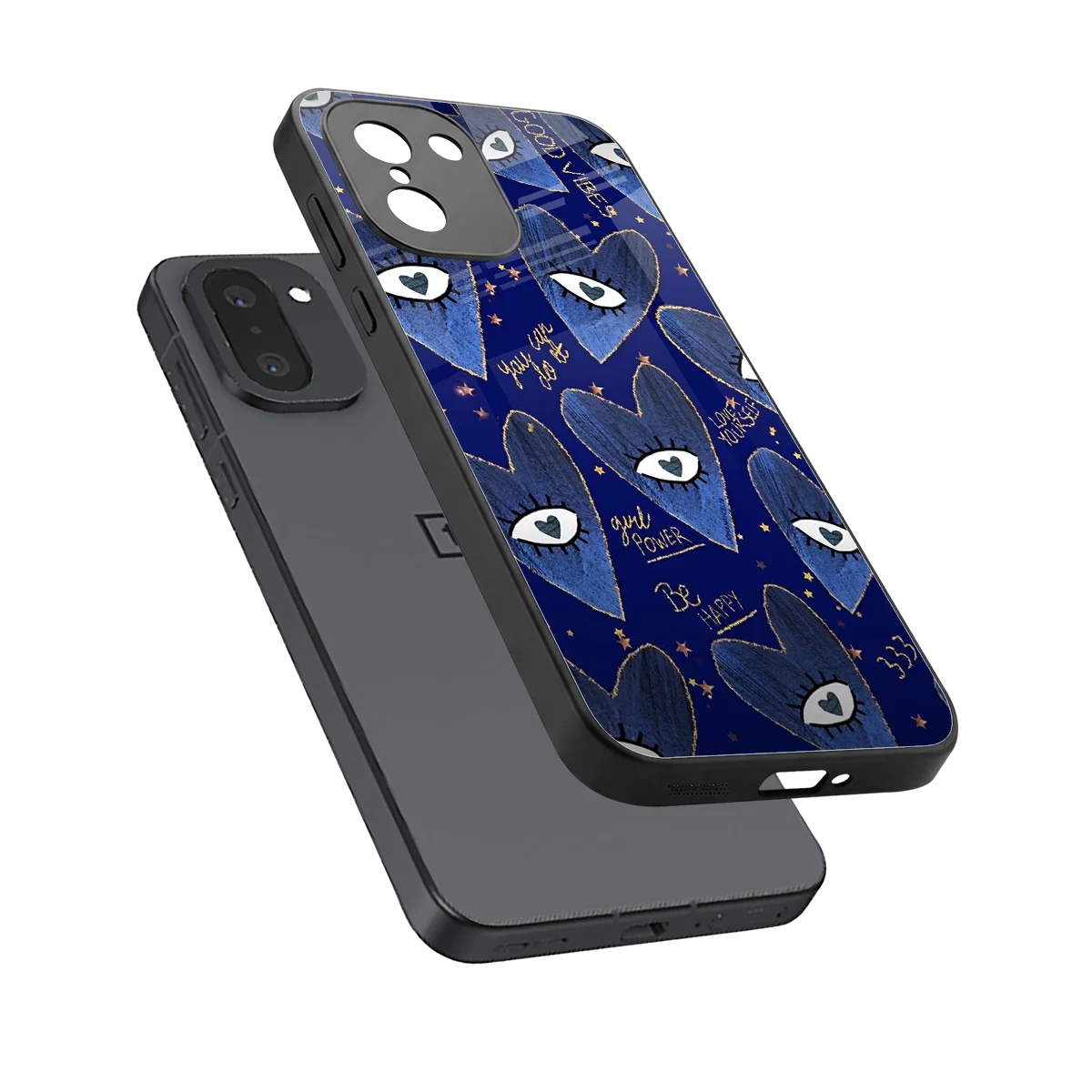 Girl Vision sleek oneplus 15r cover with tempered glass back and TPU edges