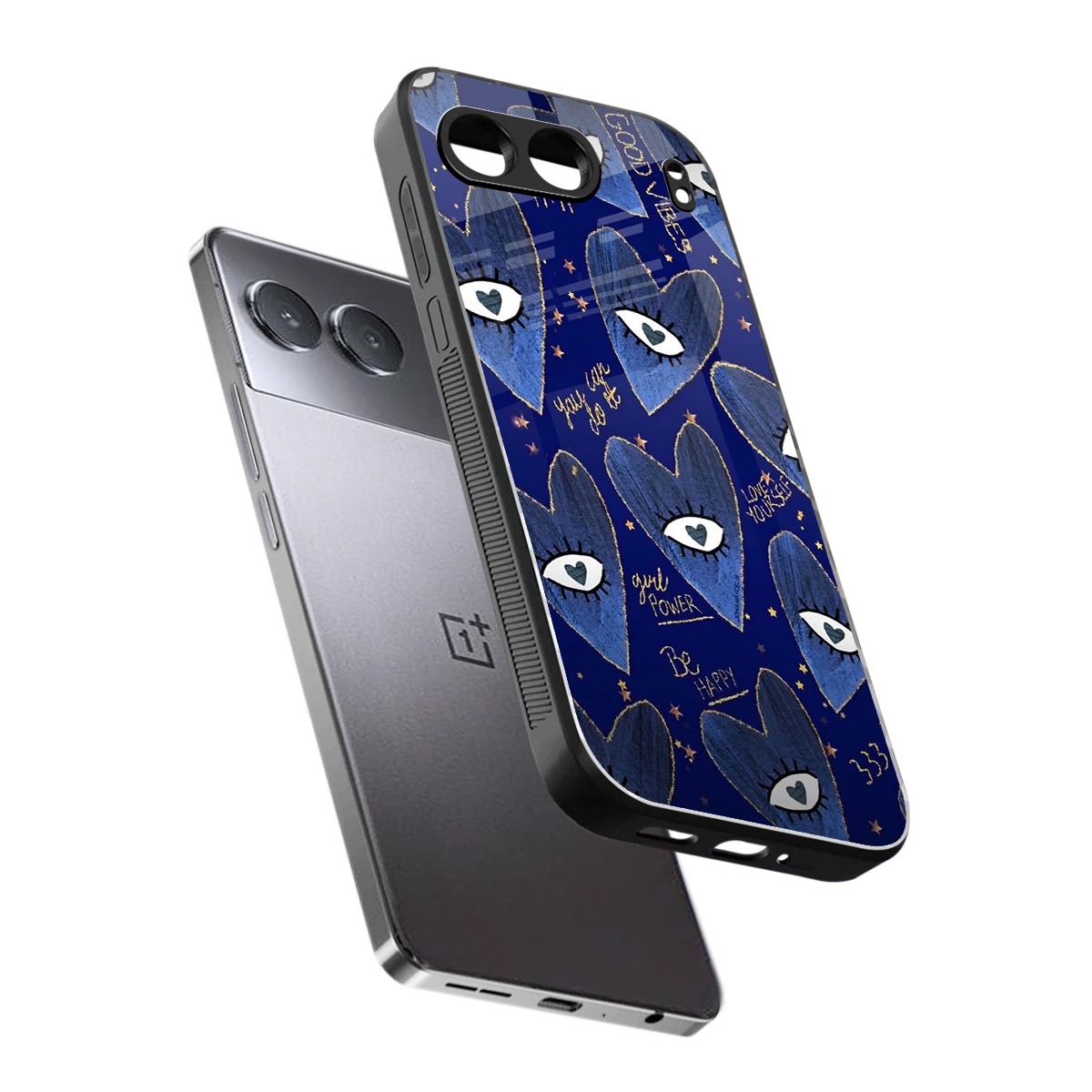 Girl Vision sleek oneplus nord 4 cover with tempered glass back and TPU edges