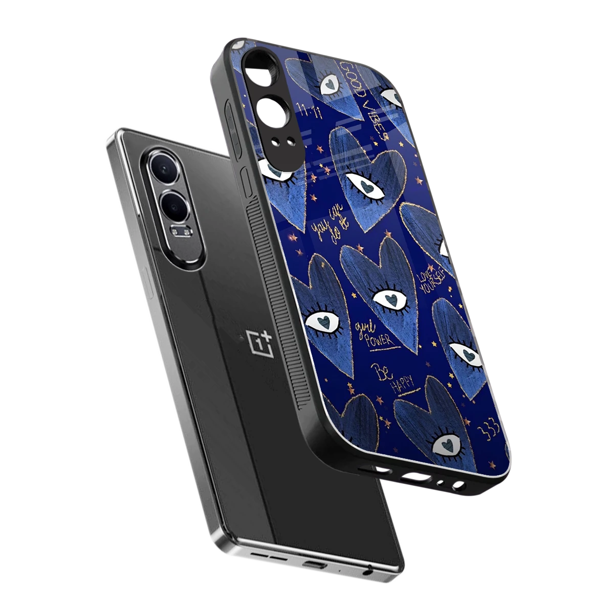 Girl Vision sleek oneplus nord ce 4 lite cover with tempered glass back and TPU edges