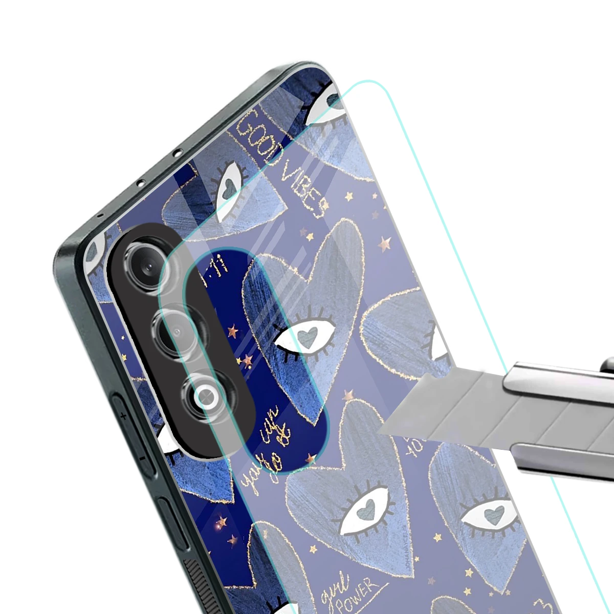 Girl Vision stylish phone case for oneplus nord ce 4 | glossy glass and slim fit