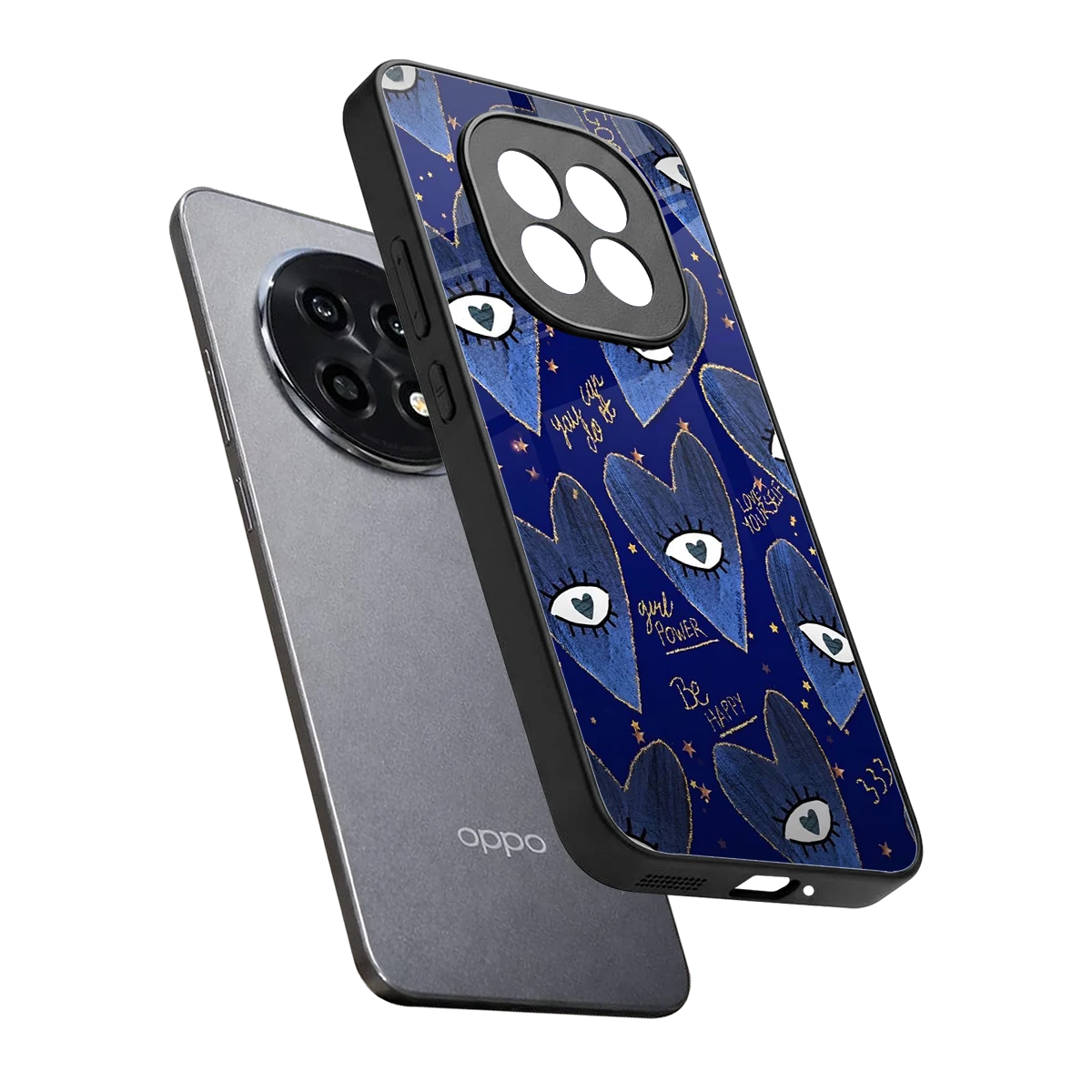Girl Vision sleek oppo f29 pro 5g cover with tempered glass back and TPU edges