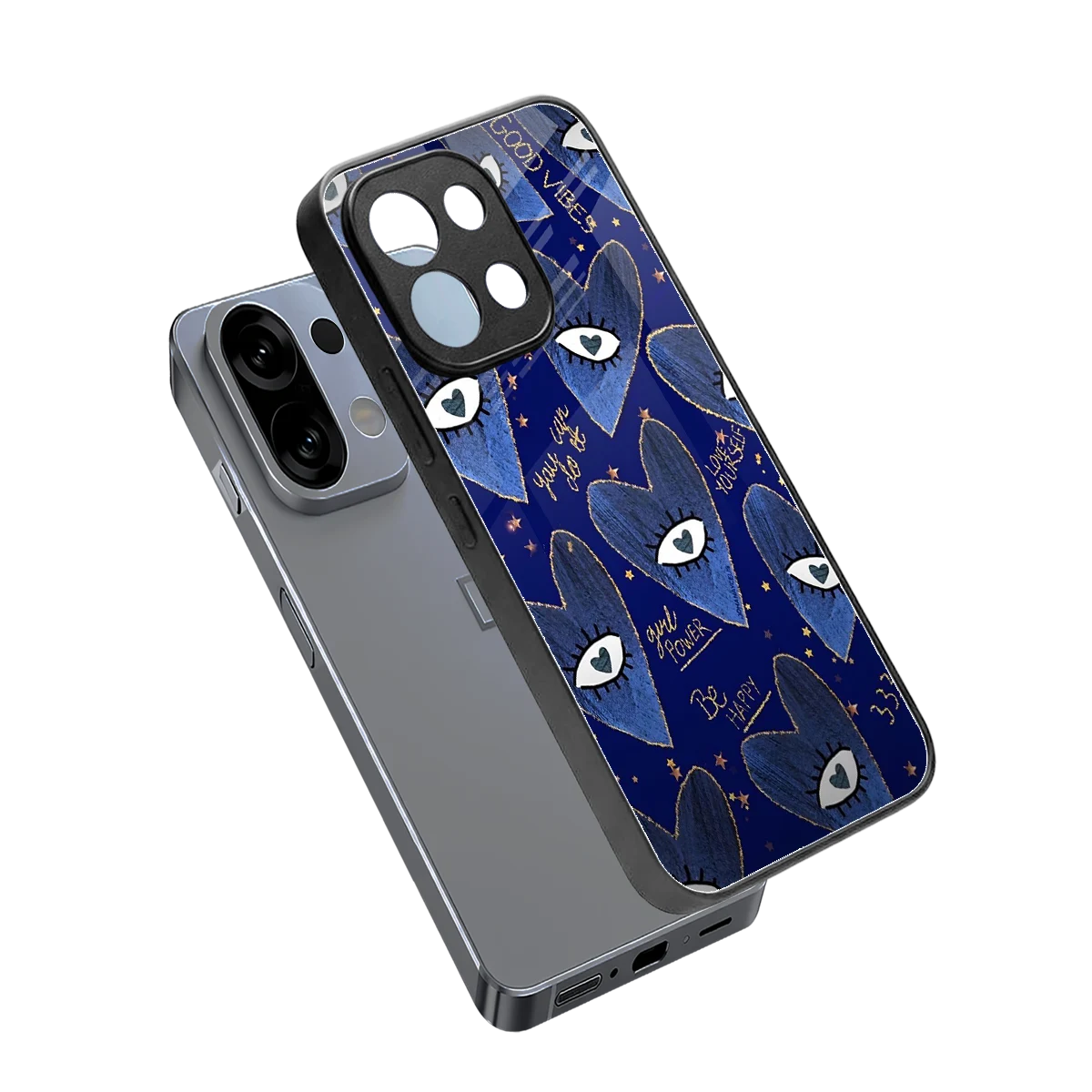Girl Vision sleek oppo k13 5g cover with tempered glass back and TPU edges