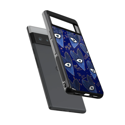 Girl Vision sleek google pixel 6 pro cover with tempered glass back and TPU edges