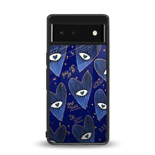 Girl Vision back phone cover | glass case for google pixel 6