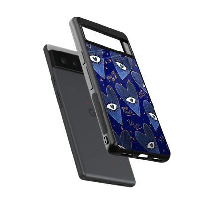 Girl Vision sleek google pixel 6 cover with tempered glass back and TPU edges