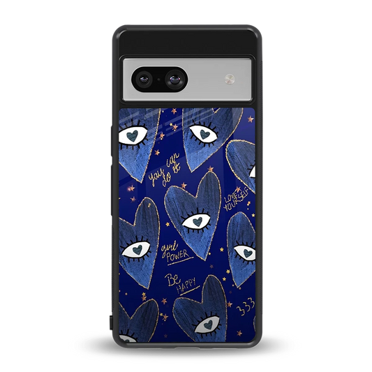 Girl Vision back phone cover | glass case for google pixel 7