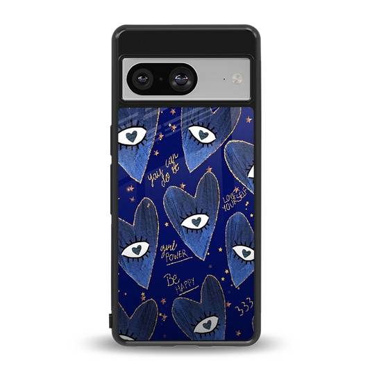 Girl Vision back phone cover | glass case for google pixel 8