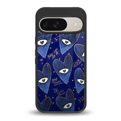 Girl Vision back phone cover | glass case for google pixel 9